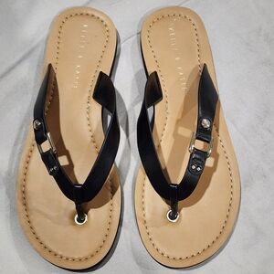 Kelly & Katie Black and Tan Women's Sandals